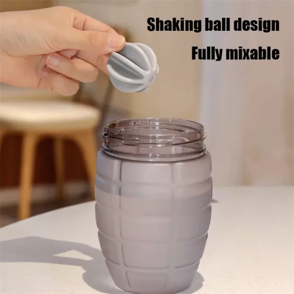 600ml Fitness Sports Water Bottle Fashion Simple Shaker Cup Protein Powder Nutrition High-capacity Milkshake Mixing Cup - Image 4