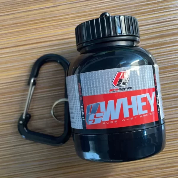 Portable Protein Powder Bottle With Whey Keychain Health Funnel Medicine Box Small Water Cup Outdoor camping Container - Image 14